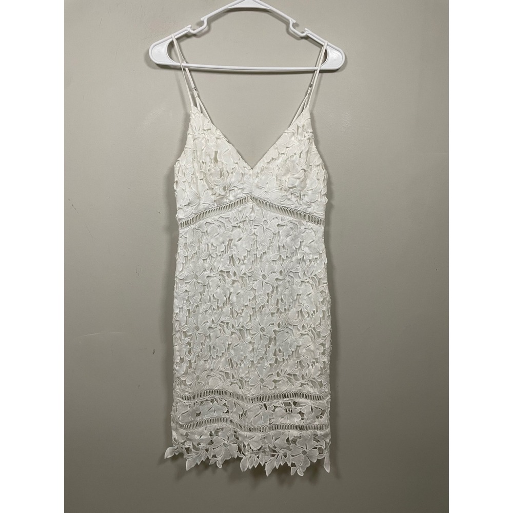 ASTR The Label White Lace Mini Dress SizeMedium Bridal Shower Wedding Graduation